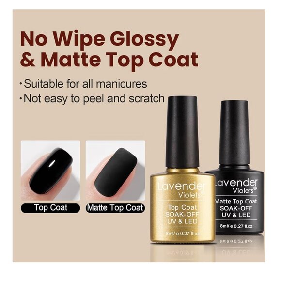 Lavender Violets 26 pcs Gel Nail Polish set - 150 ml total - NIB - Picture 5 of 6